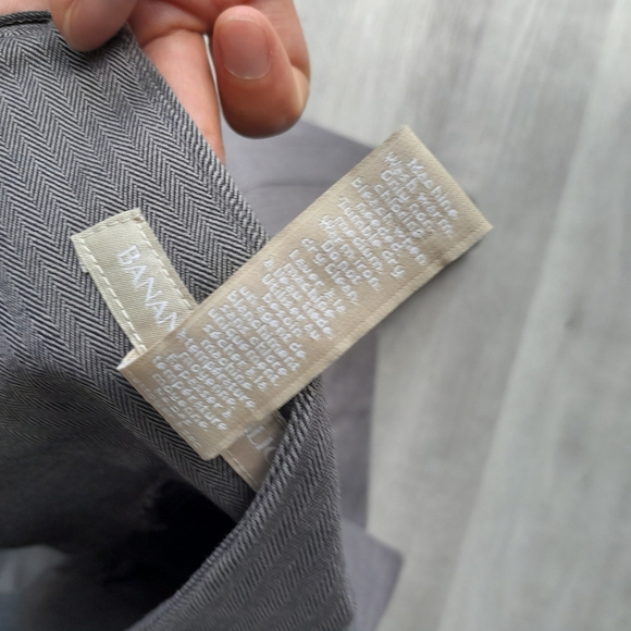 Banana Republic Cotton Grey Pencil Skirt Stretchy Zipper Back Split Size 6 - Picture 5 of 6